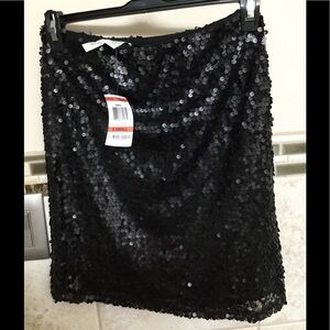 NWT XS Black Sequin Mini Skirt American RagCIF1984